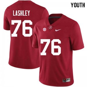 NCAA Youth Alabama Crimson Tide #76 Scott Lashley Stitched College Nike Authentic Crimson Football Jersey SD17Z53DY